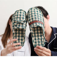 Zapatillas antideslizantes para parejas, hogar, cuatro estaciones, granulado, otoño e invierno, interior, suela de tela de fondo suave, suelo de madera silencioso - details 2