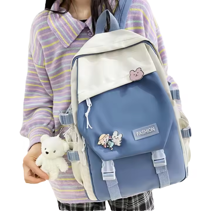 Mochila Grande De Estilo INS Impermeable Y Multifuncional En Nylon Para Escuela Y Viajes Mochila De Escuela Rucksack Para Hombres Y Mujeres - 1