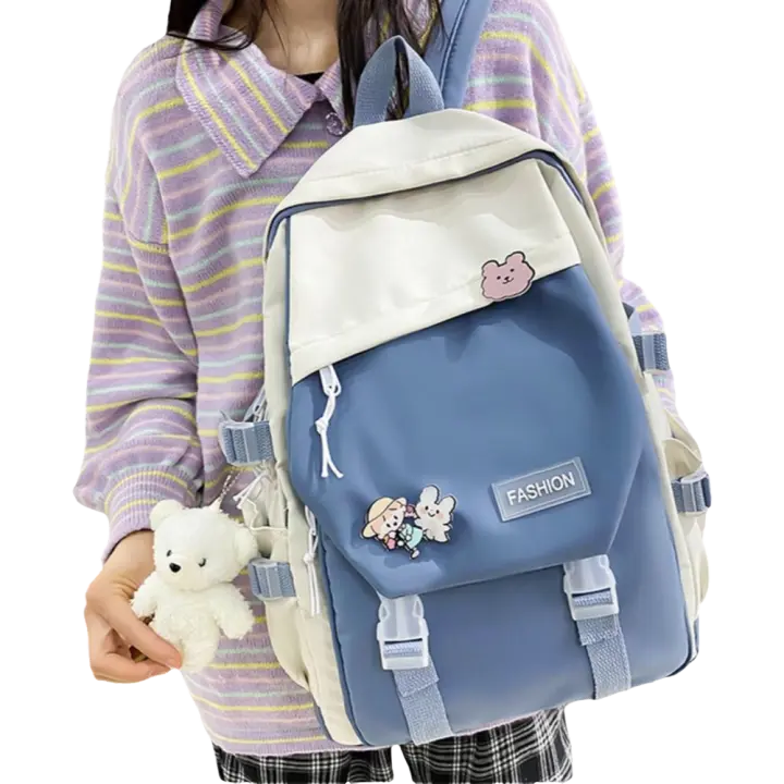 Mochila Grande De Estilo INS Impermeable Y Multifuncional En Nylon Para Escuela Y Viajes Mochila De Escuela Rucksack Para Hombres Y Mujeres - 1