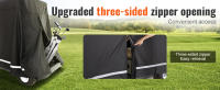 SucceBuy Funda para carrito de golf de 4 pasajeros, funda completa de poliéster 600D, universal para la mayoría de las marcas de fundas para automóviles, impermeable y a prueba de polvo, funda para carrito de golf al aire libre con tres puertas con cremal - details 2