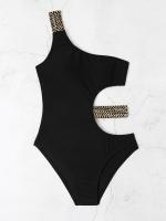 Traje de Baño de Hombro Único para Mujer 2025 Traje de Baño de Una Pieza con Diseño Hueco - details 9