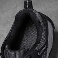 Zapatos de exterior antideslizantes para hombre, zapatillas de senderismo informales, color negro - details 5