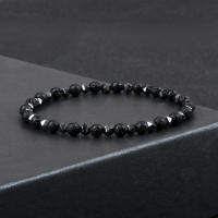 Pulseras de cuentas de hematita Irregular de 4mm para hombre, pulseras y brazaletes de cuentas de piedra de Lava de ojo de tigre Natural, Pulsera de joyería clásica para mujer - details 6
