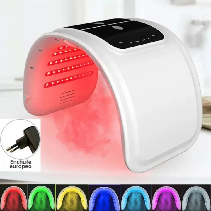 Máscara de Luz LED para el Rostro 7 Colores para Rejuvenecer la Piel Equipo de SPA para Cuidado de la Belleza Dispositivo de Pulverización Facial - 1