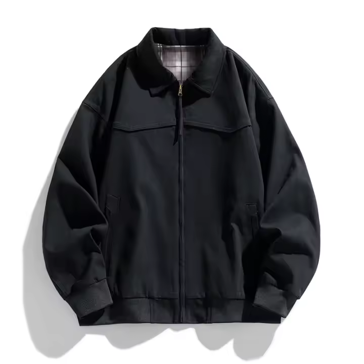 Chaqueta Bomber de Estilo Callejero Retro para Hombres Primavera Otoño - 1