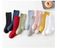 Calcetines hasta la rodilla para bebé, medias de algodón liso a rayas, largo, para niños de 0 a 3 años, 1 par - details 2