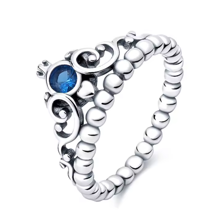 Anillo de Plata de Ley 925, anillo de corazón Rojo Elevado para Mujer, surrounded cúbica CZ, Estrella, Luna, Flor, joyería de Boda, anillos, Regalos - 1
