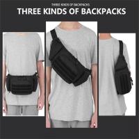 Riñonera de gran capacidad para exteriores, bolsa de pecho de nailon de alta densidad, impermeable, para escalada, multifuncional, Molle, bolsa colgante para cintura de viaje - details 13