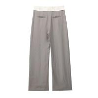 TRAFZA-Conjunto de 2 piezas de moda para mujer, pantalones sueltos informales elegantes Vintage + traje de viaje Sexy con cuello en V para vacaciones, novedad de verano - details 5