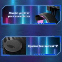 Mesa Gaming 120 x 60 cm, Escritorio Gaming en Forma de Z Ergonómica - details 4