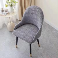 Funda de sillón semicircular de lana Polar gruesa, fundas elásticas para sillas de comedor, funda de asiento de taburete de Jacquard para Hotel, restaurante y hogar - details 7