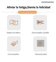 Almohada de Cuerno de Cama Almohada de Lectura de Espalda con Soporte de Posicionamiento de Almohada Material de Poliéster/Algodón Hecho en China - details 1