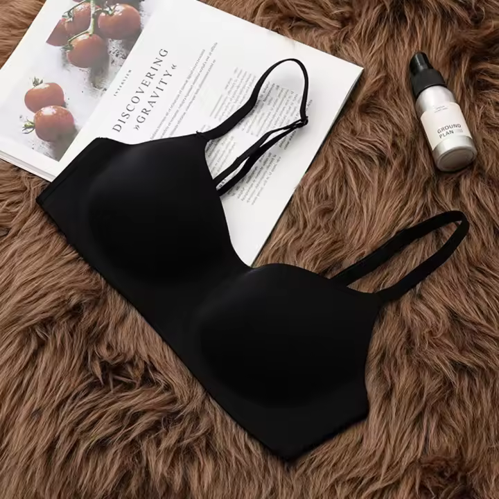 Sujetador sin costuras para mujer, Bralette, sujetadores de pecho pequeño inalámbrico, sujetador acolchado sólido, Top de tubo, ropa interior íntima de realce para adolescente - 1