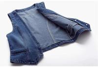 Chaleco Denim Retro Coreano Cuello en V, Ajuste Ajustado, Sin Mangas, Moda para Mujeres 2024 T380 - details 5