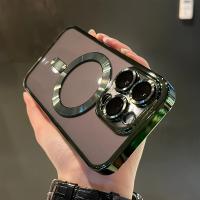 Funda de teléfono con absorción magnética electrochapada de alta calidad, compatible con Magsafe, carga inalámbrica, protección a prueba de golpes y material transparente de TPU para iPhone - Incluye protector de película para lentes - details 4
