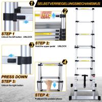 Escalera Telescópica de Aluminio de 5m Portátil, Desmontable, Antideslizante, Extensible, Multiusos, Carga de 150kg Mejoras del Hogar y Herramientas - details 49