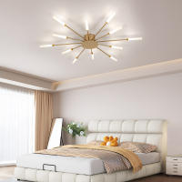 Goeco Luz de Techo LED Dorada 12 Cabezales, 12W, Montaje Directo, Eficiencia Energética - details 5