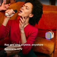 Micrófono Dual inalámbrico para Karaoke, Altavoz Bluetooth con luces de colores RGB, HIFI envolvente, Subwoofer para fiesta, regalo de Navidad para niños - details 11