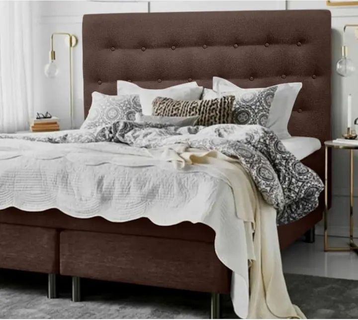 Cabeceros de Cama tapizados con Tejido Antimanchas, Estructura Madera Acolchado- Cabezal Dormitorio y Matrimonio Moderno Mod. Paris Todas Las Medidas y Colores (Rosa, 135 * 70) - 1