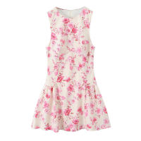 Vestidos de verano florales cortos sin mangas con cuello en A para mujer O 2025 - details 0