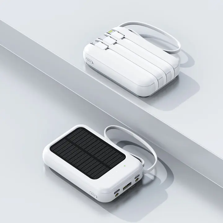 Batería de Carga Solar 6000 Mah 4 Tipos de Puertos de Carga, 5V/2.1A Adecuada para Uso de Emergencia - 1