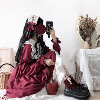 Vestido lolita para mujer, lindo estilo japonés Haruku con mangas largas y falda suave de corte A para primavera y verano - details 5