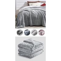Bedsure Manta Cama 90 Invierno - Manta Sofá Grande Polar Reversible de Franela y Sherpa, Manta Sofá Gruesa 150x200 cm de Microfibra Suave y Borreguito, Gris - details 8