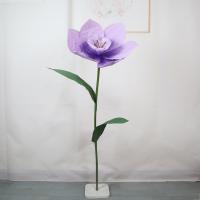 Flores de narciso de papel coloridas a gran escala, flores de papel arrugado de 50 cm, arreglo para eventos de boda, fondo de boda, flores simuladas en 3D - details 4