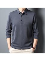 Camiseta Polo Casual Para Hombre Manga Larga Cómoda Verano Top Antigüedades Estilo Sólido Antiarrugas Polyester - details 7