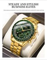 Reloj de Analógico de Acero Inoxidable NIBOSI para Hombres Cronómetro de Lujo Premium con Cara Grande Resistente al Agua Fecha y Hora - details 1