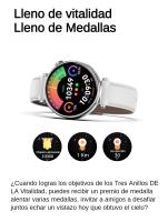 2025 Reloj Inteligente Mujer, Reloj Inteligente con Pantalla AMOLED de 1.32", Llamada Bluetooth, Esfera de Reloj Personalizada, Podómetro, Monitor de Oxígeno en Sangre, Frecuencia Cardíaca y Sueño, Compatible con iPhone Android, Correas Dobles - Acero y S - details 7