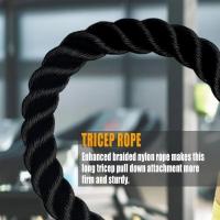 Cuerda de tracción para Fitness de un solo mango, cuerda de tracción multifuncional para tríceps, equipo de gimnasio estable para ejercicio - details 16