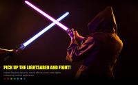 Espada iluminada extensible para niños, sable de luz de 7 colores, juguete con sonido FX (sensible al Movimiento) para Galaxy War Fighters y Warriors - details 1