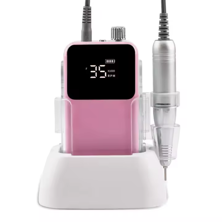 Pulidora eléctrica profesional para uñas, lijadora recargable de 35000RPM, accesorios para uñas, lijadora de esmalte de Gel, bajo ruido - 1