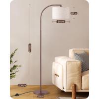 Lámpara de Pie Minimalista Pantalla de Lino Beige, Bombilla LED, Ajustable para Dormitorio, Salón, Oficina Dorado - details 14