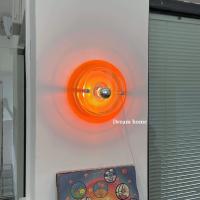 Lámpara de pared Bauhaus Diseño OVNI Luz de pared interior única Aplique de pared moderno con acrílico naranja para dormitorio, sala de estar, dormitorio, entrada, hotel - details 1