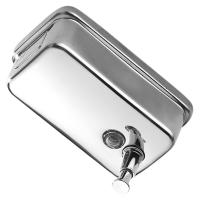 Dispensador manual de champú de acero inoxidable grueso 304, botella desinfectante para manos montada en la pared, utilizada en el baño - details 5