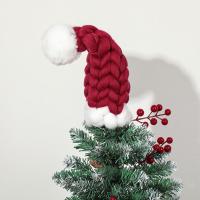 Sombrero de Navidad hecho a mano, cubierta para botella de vino, hilo grueso y suave, cubierta de champán de Navidad, decoraciones navideñas rojas y verdes para familia - details 2