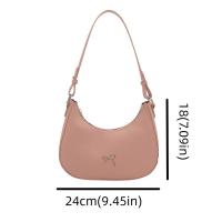 Nuevo diseño de moda, bolso para axila con lazo, bolso de cuero PU coreano con lazo para axila, bolso de lujo Y2K de Color sólido para niñas - details 0