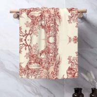 Toile De Jouy Toalla Algodón Francés Azul Marino Baño Ducha Deportes Yoga Toallas - details 45