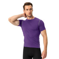 Camiseta de compresión de manga corta para hombre, de capa base camiseta interior, camiseta atlética - details 8