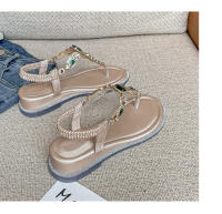 Sandalias romanas informales bohemias de verano con punta redonda y plataforma abierta para mujer - details 4