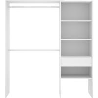 Traje Armario Vestidor Abierto, Madera de ingeniería, Blanco, - details 2