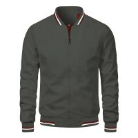 día del padre Chaquetas de otoño de moda para hombres Color sólido Casual Béisbol Chaqueta para hombre Ropa Nuevo en prendas de vestir exteriores Chaquetas Bomber Chaquetas Hombres - details 1