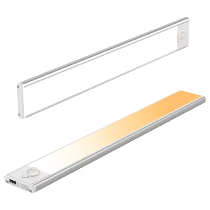 Lámpara De Armario Inalámbrica Con Sensor De Movimiento Y Control De Brillo Dimable 3 Modos De Color Recargable Por USB Para Cocina Armario Escaleras Decoración - 1