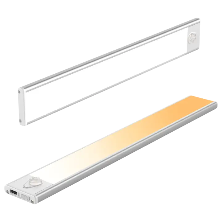 Lámpara De Armario Inalámbrica Con Sensor De Movimiento Y Control De Brillo Dimable 3 Modos De Color Recargable Por USB Para Cocina Armario Escaleras Decoración - 1