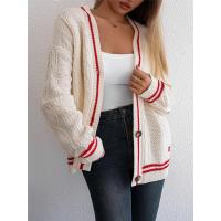 Punto con cuello en V de estilo coreano para mujer, corte holgado, moda primavera otoño, ropa informal - details 9