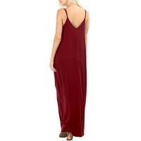 Vestido largo suelto de color sólido para mujer - details 3