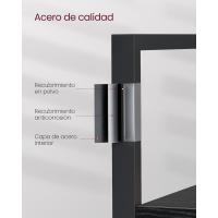 Estantería de Almacenamiento, con 14 Estantes, Marco de Metal, para Sala de Estar, Estudio, Oficina, Estilo Industrial, 24 x 158 x 166 cm, Marrón Rústico y Negro - details 11
