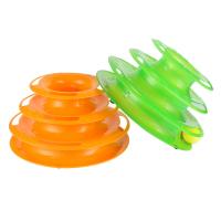Juguetes Divertidos para mascotas, disco de bola loca para gato, placa de entretenimiento interactiva, plato giratorio Trilaminar de dos capas, torre de juguete para gato, disco de pista - details 2
